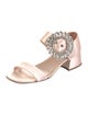 Miu Miu Satin Crystal Embellishments Sandals