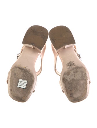 Miu Miu Satin Crystal Embellishments Sandals