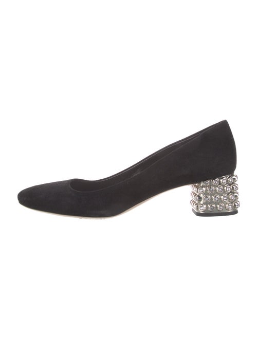 Miu Miu Suede Crystal Embellishments Pumps