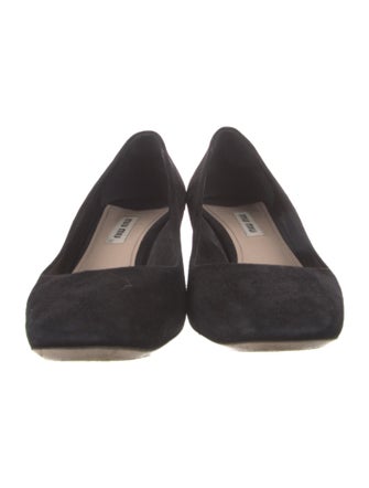 Miu Miu Suede Crystal Embellishments Pumps