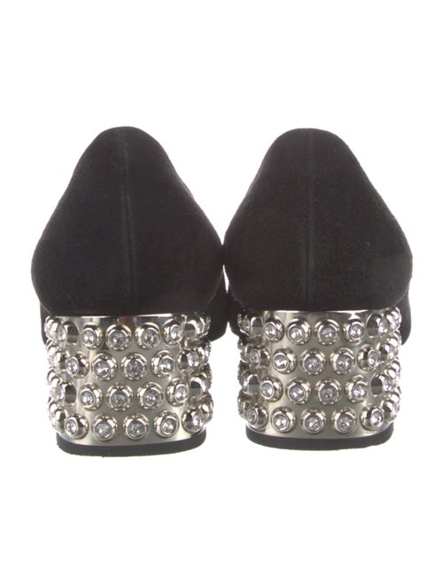 Miu Miu Suede Crystal Embellishments Pumps