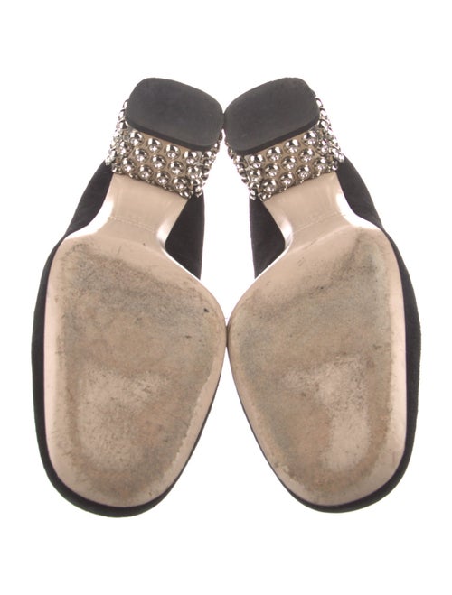 Miu Miu Suede Crystal Embellishments Pumps