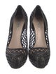 Miu Miu Leather Cutout Accent Pumps
