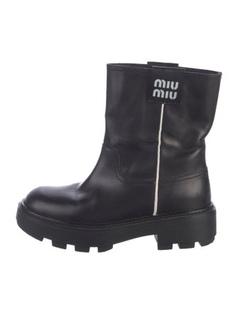 Miu Miu Leather Moto Boots