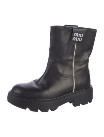 Miu Miu Leather Moto Boots