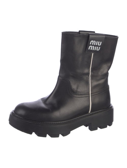 Miu Miu Leather Moto Boots