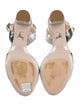 Miu Miu Patent Leather Glitter Accents Sandals