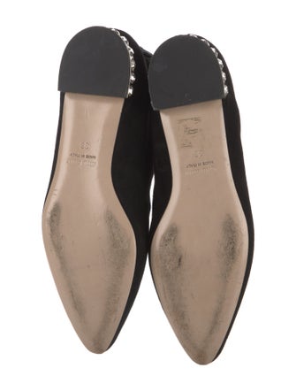 Miu Miu Suede Crystal Embellishments Boots