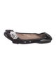Miu Miu Patent Leather Crystal Embellishments Flats