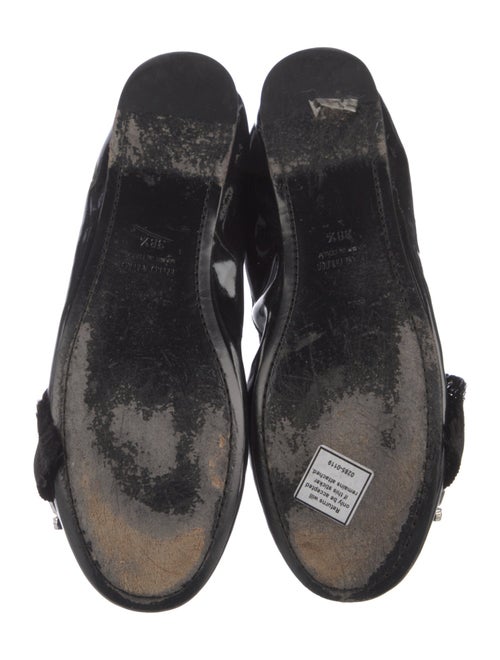 Miu Miu Patent Leather Crystal Embellishments Flats