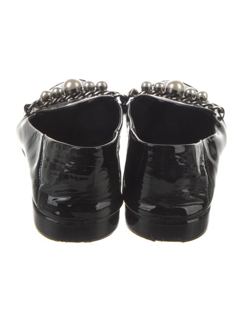 Miu Miu Patent Leather Crystal Embellishments Loafers
