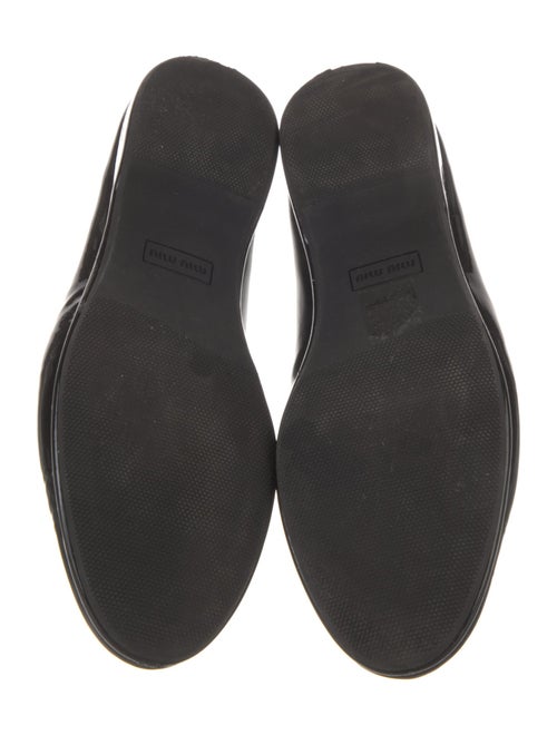 Miu Miu Patent Leather Crystal Embellishments Loafers