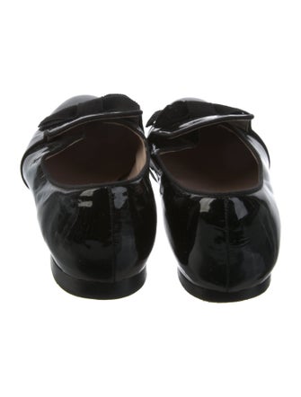 Miu Miu Patent Leather Crystal Embellishments Loafers