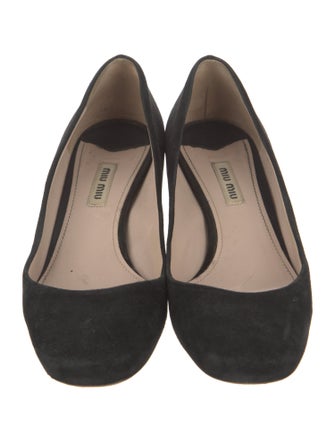 Miu Miu Suede Crystal Embellishments Pumps