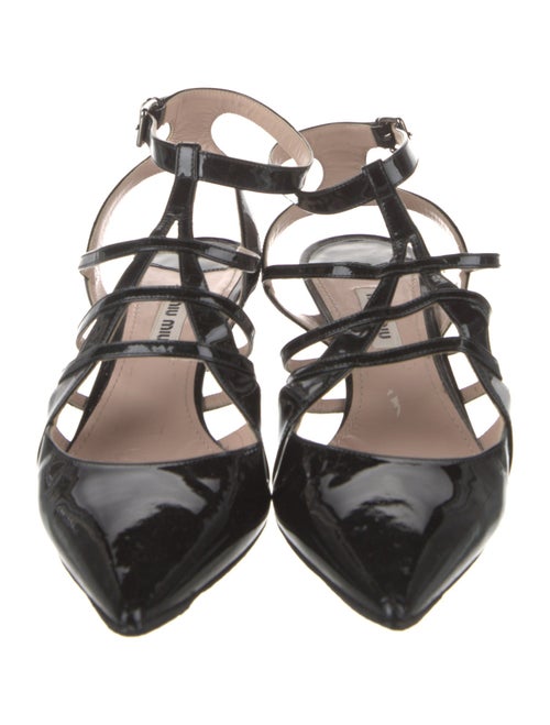 Miu Miu Patent Leather T-Strap Pumps