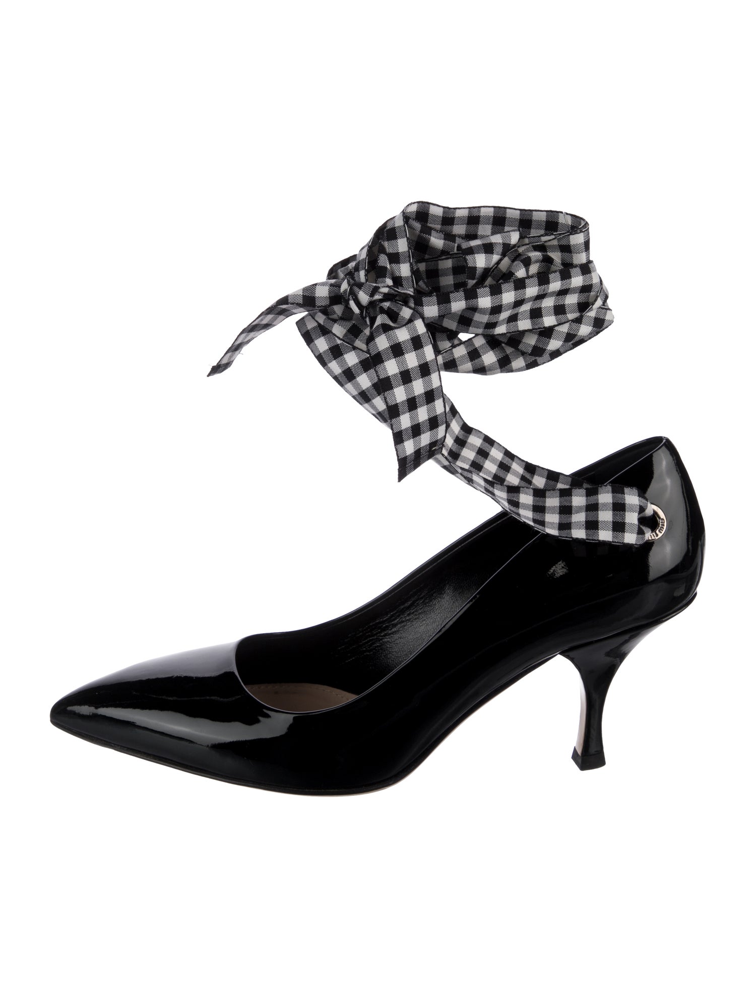 Miu Miu Patent Leather Printed D'Orsay Pumps