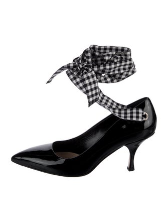 Miu Miu Patent Leather Printed D'Orsay Pumps
