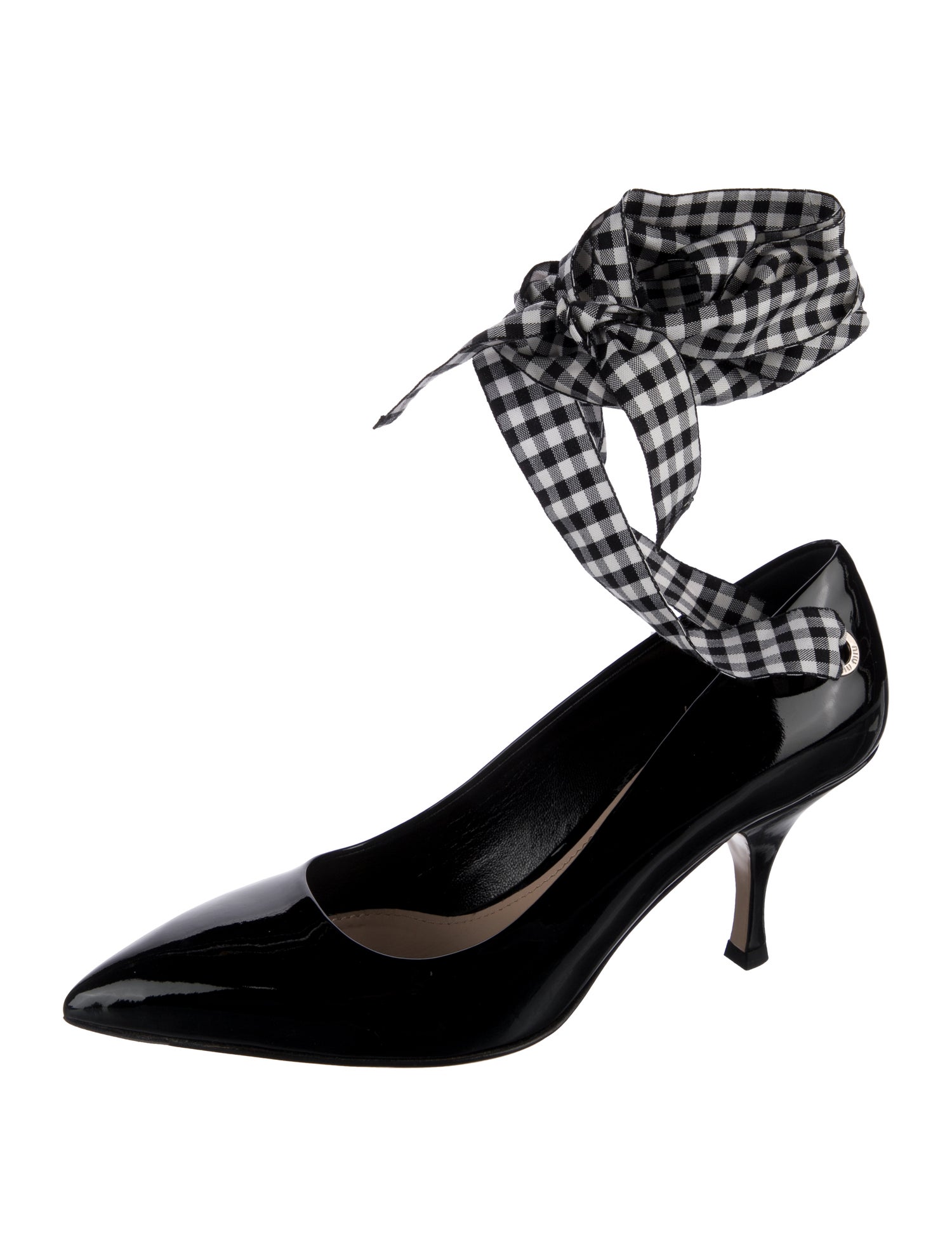 Miu Miu Patent Leather Printed D'Orsay Pumps