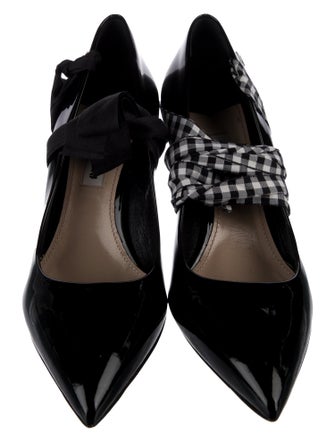Miu Miu Patent Leather Printed D'Orsay Pumps