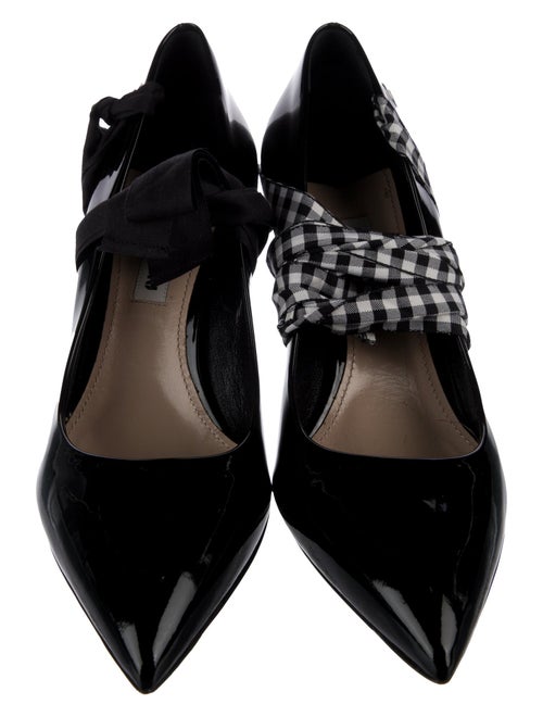 Miu Miu Patent Leather Printed D'Orsay Pumps