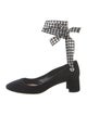 Miu Miu Suede Plaid Print D'Orsay Pumps
