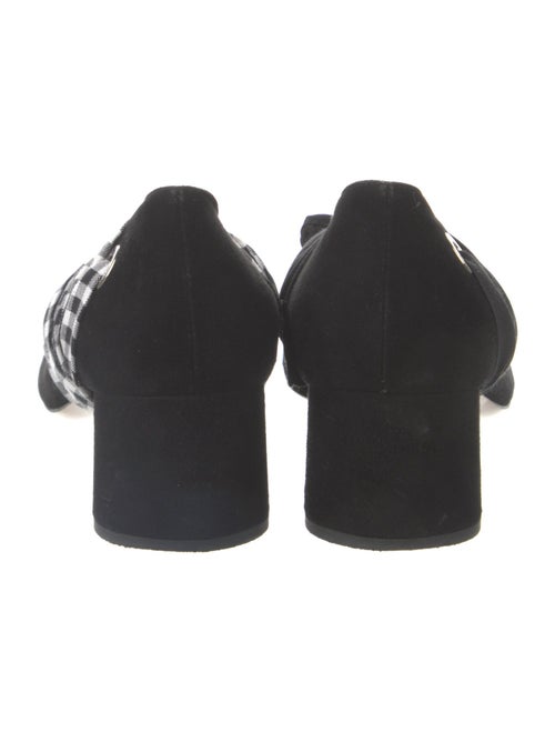 Miu Miu Suede Plaid Print D'Orsay Pumps