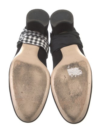 Miu Miu Suede Plaid Print D'Orsay Pumps