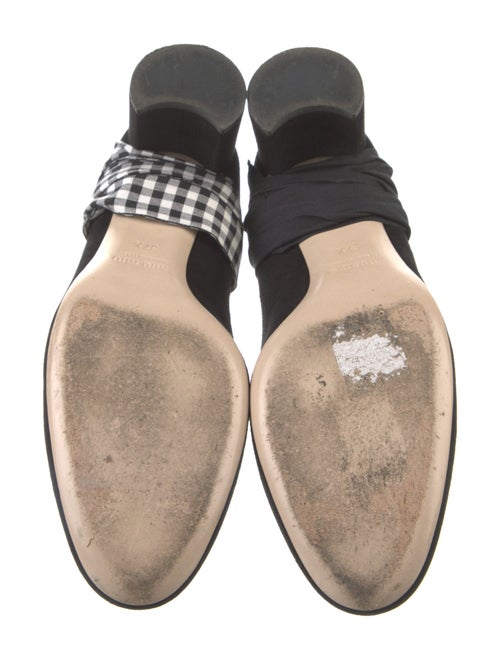 Miu Miu Suede Plaid Print D'Orsay Pumps