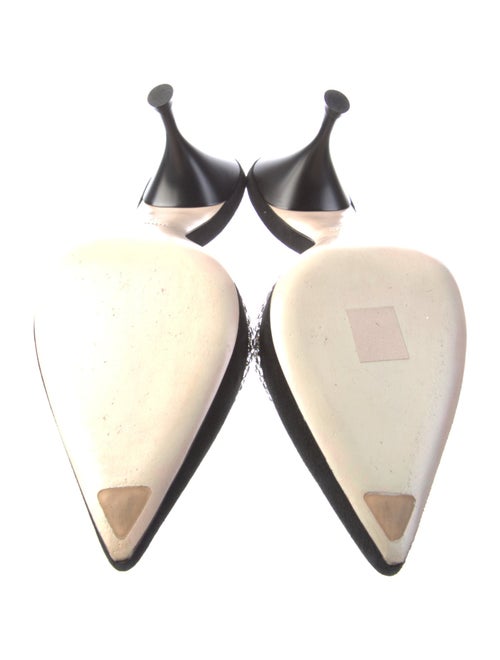 Miu Miu Suede Crystal Embellishments Mules