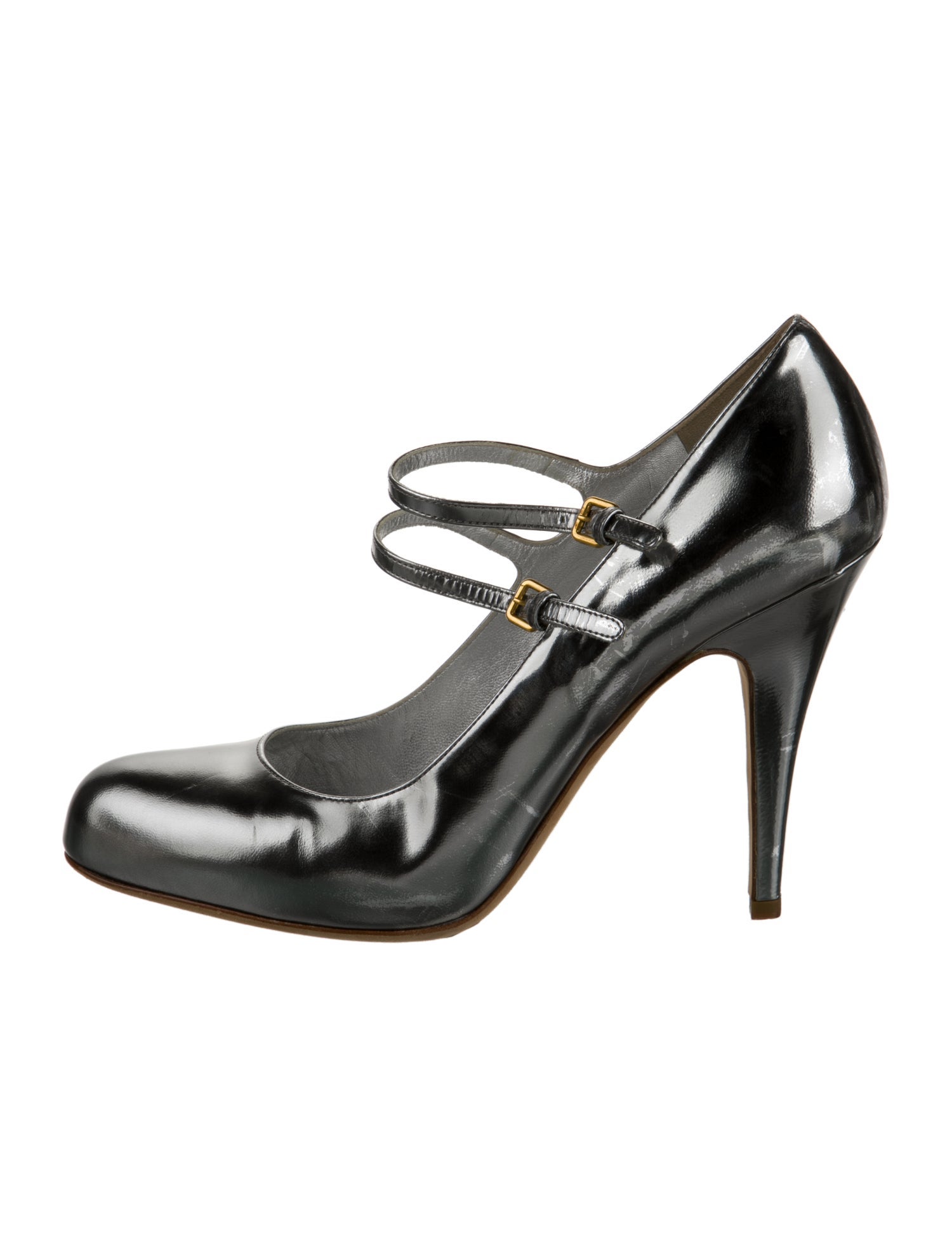 Miu Miu Patent Leather Pumps - Metallic Pumps, Shoes