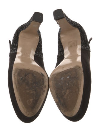 Miu Miu Suede Glitter Accents Pumps