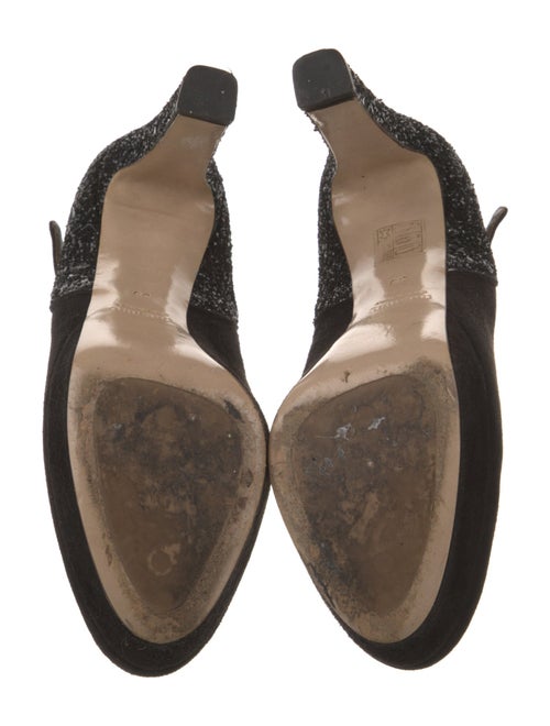 Miu Miu Suede Glitter Accents Pumps
