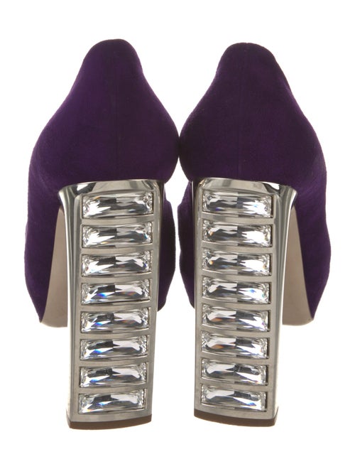 Miu Miu Suede Crystal Embellishments Pumps