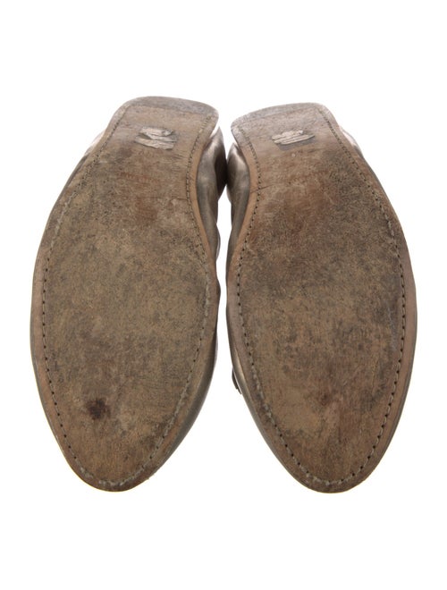 Miu Miu Leather Bow Accents Ballet Flats