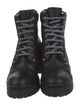 Miu Miu Leather Crystal Embellishments Combat Boots