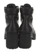 Miu Miu Leather Crystal Embellishments Combat Boots