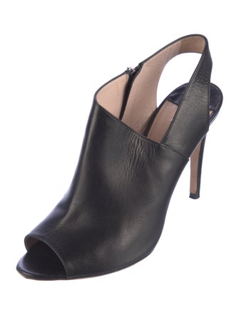 Miu Miu Leather Slingback Sandals