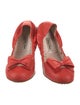 Miu Miu Leather Bow Accents Ballet Flats
