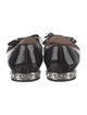 Miu Miu Patent Leather Bow Accents Ballet Flats