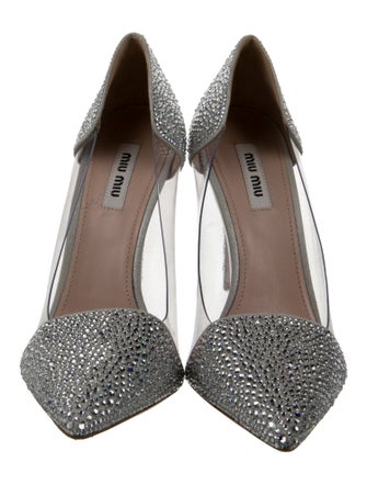 Miu Miu Crystal Crystal Embellishments D'Orsay Pumps