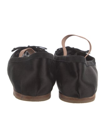 Miu Miu Satin Bow Accents Mary Jane Flats