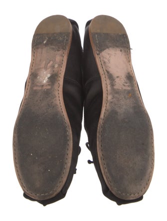 Miu Miu Satin Bow Accents Mary Jane Flats