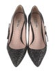 Miu Miu Patent Leather Glitter Accents Pumps