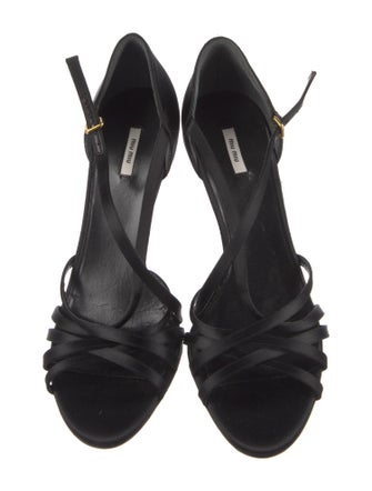 Miu Miu Satin Slingback Sandals