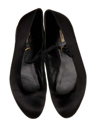 Miu Miu Satin Mary Jane Flats
