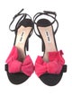 Miu Miu Suede Bow Accents Sandals