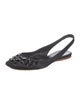 Miu Miu Satin Crystal Embellishments Slingback Flats