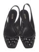 Miu Miu Satin Crystal Embellishments Slingback Flats