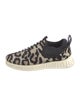 Miu Miu Animal Print Crystal Embellishments Sneakers
