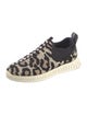 Miu Miu Animal Print Crystal Embellishments Sneakers
